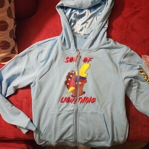 Men's Blue 'Son of Lightning' Zip-Up Hoodie